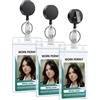 Eurowagens 3Pack Reel Portabadge Ritagliabile Con Clip Girevole Heavy Duty Ritagliabile