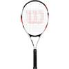 Wilson Racchetta da Tennis Fusion XL, Oversize per Principianti, Con Tecnologia V-Matrix, Bianco/Nero, Grip 3