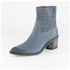 Galieti Stivaletto in pelle con gambale laserato e tacco 6,5 cm