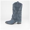 Galieti Stivale texano in pelle con tacco 6,5 cm