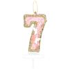mciskin Farfalla Numero 7Candela Cake Topper per Torta, Decorazioni per Torte per Ragazze 7° Compleanno
