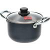 ACCADEMIA MUGNANO - Pentola 2 manici con coperchio in vetro Linea Granito - diametro 14 cm