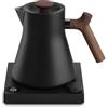 Fellow Bollitore elettrico per il tè Fellow Corvo EKG - Teiera e caffè pour-over elettrici - EU, Nero opaco con manico in noce - 0,9 litri