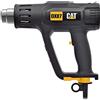 CAT Pistola ad aria calda DX87, 2000 W, con display LCD, regolazione continua della temperatura 50-600 °C, 2 livelli di flusso d'aria, luce a LED, con 5 ugelli e raschietto (per applicazioni