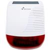 NIVIAN Sirena da Esterno Solare 120 dB con Flash LED - Senza Fili, Batteria Ricaricabile, Connessione Radio 433 MHz, IP65, Compatibile con Sistemi di Allarme Nivian
