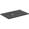 Ideal Standard - Ultra Flat S+, Piatto doccia rettangolare ultrasottile in resina effetto pietra, 140x90cm, Ideal Solid, Scarico lato corto, Nero