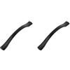 Amig - Pack di 2 Maniglie per mobili - 96 mm - Nero Opaco - Fabbricate in Zamak - Per cassetti e armadi da cucina e bagno con stile moderno decorativo e uso quotidiano comodo - Mod. 833