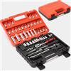 STAKMANN Set Valigetta Chiavi a Cricchetto Strumenti Riparazione 53 Pezzi da Lavoro, Chiave a Tubo Professionale con Attrezzi Manico Ergonomico Ideale Meccanico, Operai Edili, Bricolage Fai da Te