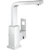 Grohe 2313500E Eurocube Miscelatore Monocomando per Lavabo A Bocca Alta, Cromo, Ecojoy, Eco, Lavabo L