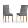 Martina Home Confezione 2 coprisedia schienale indiana grigio