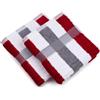 Gözze Handtuch, 2er Set, 50/100 cm, New York Streifen, Farbe bordeaux/weiß/anthrazit