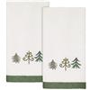 Avanti Linens Collezione Alberi di Natale, Cotone, Multicolore, Ricamato 2pc Set Punta Dita