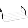 Amig - Stendibiancheria da radiatore Mod. Aeria ClipMini - Acciaio e polipropilene - Stendino per biancheria - Installazione facile - 3 m di spazio di stenditura - 51x33x13 cm - Colore bianco/nero