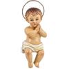 DRW Figura Bambino Gesù Miniatura in resina dipinta a mano 5x2x10 cm