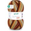 Gründl - Big Mamma Print - Lana XXL per lavorare a maglia - Gomitolo grande 400 g / 1040 m - Gradiente di lana in 100% poliacrilico - senape-zucca-rame-fulvo-muschio