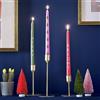 Ginger Ray Christmas Merry and Bright - Candele decorative da tavolo, confezione da 3, multicolore, 2,2 cm