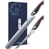 HOSHANHO Set di Coltelli per Prosciutto per Barbecue, con Manico Ergonomico | Coltello per Affettare e Disossare il Petto di Manzo, Coltello da Macellaio Professionale Affilato in Acciaio Giapponese Inox