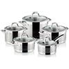 Tescoma 780210 President Batteria, 10 Pezzi, Acciaio Inossidabile, Grigio, 10 Pezzi