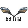 GOOFIT Specchietto retrovisore laterale per moto da 10 mm 1 paio nero con bullone 7/8 sostituzione per del morsetto del manubrio per tutte le moto Dirt Bike Pit Bike Scooter ATV