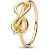 Pandora Anello da donna con nodo infinito, oro 163759C01, 52/16,6, Argento sterling, Zirconia cubica