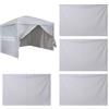 VEVOR Tenda Laterale per Gazebo da Giardino da 3 x 3 m, con Strato Impermeabile e di Protezione dalla Luce Solare per Tende per Eventi all'Aperto, Campeggio, Solo 4 Pareti Laterali, Bianco
