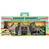 Penn-Plax Jurassic Park - Set di 3 Ornamenti per Acquario con Licenza Ufficiale, Include T-Rex Park Gate e Decorazioni Dilophosaurus - Piccolo