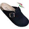 BIOMODEX CIABATTE Sabot donna vera pelle ciabatta aperta LUNA ROCK cinturino e sottopiede SOFT - MADE IN ITALY (taupe scamosciato, Sistema Taglie Calzature EU, Adulto, Donna, Numero, Media, 40)