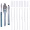 SUPERFINDINGS 90 Pz 3 Misure Pennelli Trucco PE Pen Guard Protector Set Pennelli Riutilizzabili Espandibili Mesh Cover Stretch White Saver Net (Senza Spazzole)