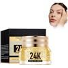 Dyceittdia Crema per gli occhi, 40g Crema occhi all'oro 24K, le borse e le linee del contorno, Migliora le occhiaie, eye cream