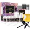 LAKPYN Kit laminazione Sopracciglia, Kit 2 in 1 per Tintura e Permanente di Sopracciglia e Ciglia, Durata 6-8 Settimane, Facile da Usare, Ideale per Saloni e Uso Domestico