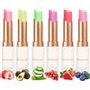 HOPHAT Set di rossetti in gelatina, set di balsami labbra che cambiano colore alla frutta, set di trucco labbra idratante a lunga tenuta (New 6PCS)