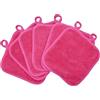 BloomSesame Panni struccanti per viso, occhi, labbra, riutilizzabili, in morbida microfibra per la pulizia del viso, 8inch x 8inch, confezione da 6 (rosa scuro)