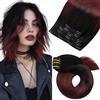 Moresoo Extension Capelli Veri Clip 5 Pezzi Balayage 25 cm #1B/99J 80g