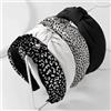Kotkiddy 4 fasce per capelli da donna, antiscivolo, alla moda, per capelli da donna, con motivo leopardato (nero e bianco)