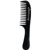 Strähnenboy Pettine per ricci, fatto a mano, di colore nero, largo, dentato grossolano, 20 cm, per acconciare i capelli e districare i capelli (205)