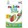 Carioca Maxi TITA, Matite Colorate, Set di Matite Maxi in Resina Triangolari, Pastelli per Bambini e Adulti, Ideali per Disegnare e Colorare, Scrittura Morbida, Colori Assortiti, 12 Pezzi