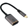System-S Cavo USB 4 10 cm tipo C maschio a HDMI 2.1 femmina 40 Gbps USB 4.0 intrecciato
