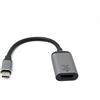 System-S Cavo HDMI 15 cm 4K standard femmina a USB 3.1 tipo C maschio adattatore in grigio