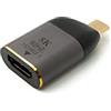 System-S Adattatore USB 4 tipo C maschio a HDMI 2.1 femmina 40 Gbps cavo USB 4.0 grigio