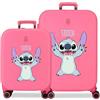 Disney Joumma Disney Playful Set di valigie Fucsia 55/70 cm Rigido 7,54 kg Chiusura TSA integrata ABS 7,54 kg 116L Bagaglio a mano