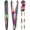 ANGENIL Pro Twist Piastra per capelli da donna, Piastra e arricciacapelli a doppio voltaggio 2 in 1, Ferro arricciacapelli rotondo multi-styler con tappetino anti-silicone, Display LCD, (130°C-230°C)