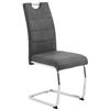 Hela Tische, Flora Set da 1 sedia cantilever, con rivestimento effetto vintage grigio antracite, struttura tubolare a sezione circolare cromata, schienale con impugnatura, portata da 120 kg