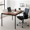 FurnitureR Tavoli da conferenza rettangolari in marrone, per 4-6 persone, vassoio in legno spesso con struttura in metallo, per formazioni, riunioni, conferenze, 120 x 70 x 75 cm