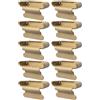 cyclingcolors 10x Supporto doga monodoga 53 x 8 mm in plastica per rete letto telaio in legno, terminale fissaggio con linguetta graffetta vite - beige