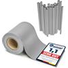 Garronda Strisce frangivista in PVC 19 x 50 cm con Clip di Fissaggio, Ombreggiante per Recinzione da Recinzione Giardino e ringhiera Balcone, Schermo Privacy Esterno GD-0173 Grigio RAL7040
