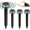 Hillylolly Repellente Talpe Ultrasuoni Solare 4 Pezzi Repellente per Topi Ultrasuoni, Scaccia Talpe Ultrasuoni Solare, Scaccia Topi Ultrasuoni per Topi anti Respingere (girare)