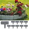 Forever Speed Recinzione per Giardino Effetto Pietra 10M Bordi da Giardino 40pcs Bordo per Prato Adatto per Aiuole e Prati Bordo in Plastica Grigio
