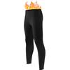 gagli Leggings termici da donna foderati, morbidi leggings termici elastici con pile interno, comodi leggings da sotto per l'inverno, biancheria intima calda, Nero , S