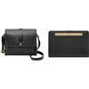 Fossil Donna Kinley Borsa in pelle nera e portafoglio Liza, Set
