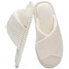 GOEWY Pantofole Donna con Memory Foam, Ciabatte in Velluto a Coste per Casa, Punta Aperta e Fiocco Incrociato, Suola Antiscivolo. Regalo Comodo e Alla Moda per Lei
